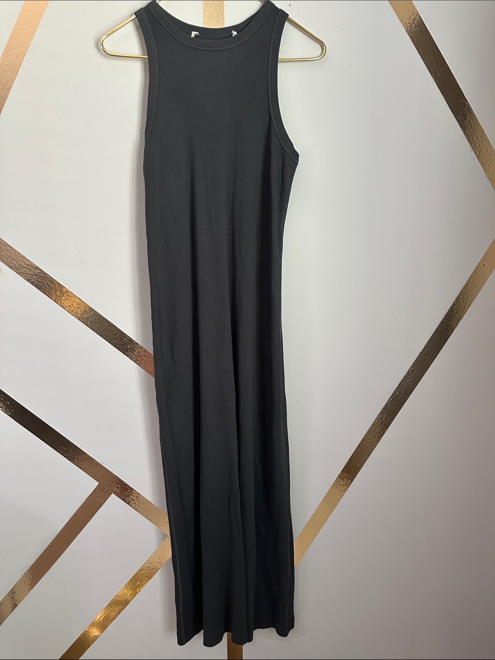 Peruvian Connection Black Sleeveless Ribbed Maxi Dress - new never worn